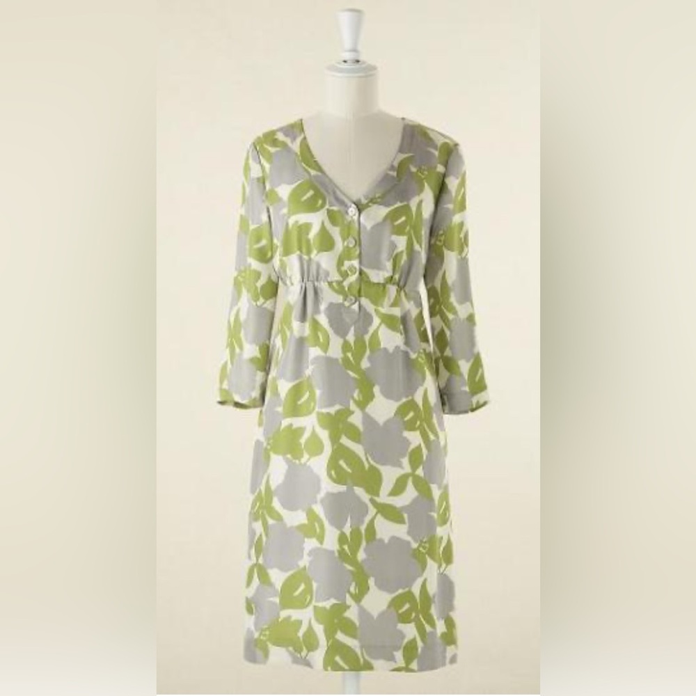 Boden size 6 Stylish Green and Gray Dress